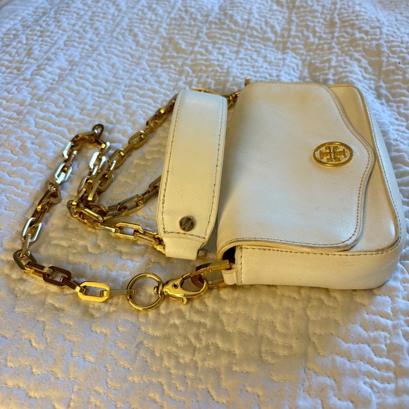 Tory Burch MINI Robinson Removable Crossbody Gold Chain or Leather CLUTCH Bag⚜️ - Picture 8 of 13